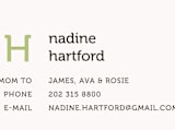 "Initial" - Business Cards in Soft Mint by Jessica Yeo - Detail