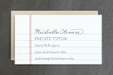 "Love to Learn" - Business Cards in Denim by Jessica Yeo - Front