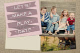 "Pretty Playdate" - Business Cards in Hazy lilac by June Letters Studio - Back of Card Options