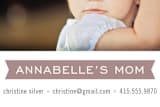 "Pretty Playdate" - Business Cards in Hazy lilac by June Letters Studio - Detail