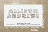 "A Zig Plus A Zag" - Business Cards in Robin's Egg Blue by A.C.R. - Front
