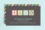 "Blocks of Fun" - Business Cards in Charcoal by Carrie ONeal - Front