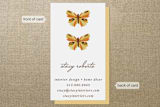 "Botanical Butterfly" - Business Cards in Tangerine by A.C.R. - Front