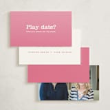 "Call My People" - Business Cards in Magenta by Ann Gardner - Back of Card Options