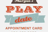 "Let's Play Appointment Card" - Business Cards in Blood Orange by chica design - Detail