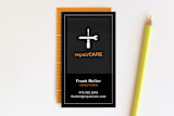 "No Job Too Small" - Business Cards in Construction Cone by Ann Gardner - Front