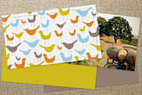 "Oh Hello Birds" - Business Cards in Electric Yellow by Avie Designs - Back of Card Options