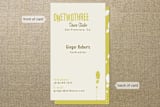 "One Two Three" - Business Cards in Lime by Anika Orrock - Front