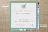 "Pretty Skein" - Business Cards in Sea Green by Aspacia Kusulas - Front