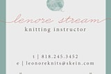 "Pretty Skein" - Business Cards in Sea Green by Aspacia Kusulas - Detail