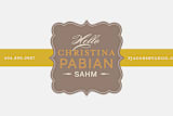 "Stay at Home Mom" - Business Cards in Golden Yellow by chica design - Detail