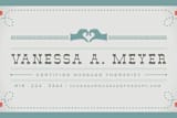 "Vintage Massage" - Business Cards in Teal by Aspacia Kusulas - Detail