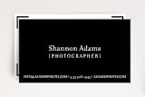 "Viewfinder" - Business Cards in Graphite by Kristin Royer - Front