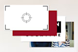 "Viewfinder" - Business Cards in Graphite by Kristin Royer - Back of Card Options
