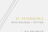 "Dog Walker" - Business Cards in Mustard by Jody Wody - Detail