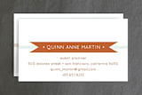 "Banner + Stripes" - Business Cards in Tangerine by Lizzy McGinn - Front