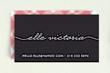 "Beautifully Penned" - Business Cards in Granite by Robert True of Waui Design - Front