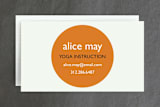"Breathe" - Business Cards in Pumpkin by leslie hamer - Front