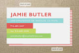 "Disney Mickey Bright Stripes" - Business Cards in Orange by Jill Means - Front
