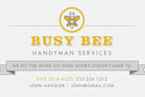 "Busy Bee" - Business Cards in Honey by Rochelle Renee - Detail