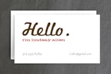 "Call Me" - Business Cards in Cinnamon by leslie hamer - Front