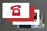 "Call Me" - Business Cards in Cinnamon by leslie hamer - Back of Card Options