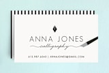 "Calligrapher" - Business Cards in Black Diamond by Lauren Chism - Front