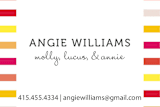"Colorful Playtime" - Business Cards in Key Lime by SimpleTe Design - Detail