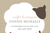 "Country Crafts" - Business Cards in Orange Zest by Robin Ott - Detail