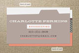 "File Share" - Business Cards in Tomato by Yours Madly - Front