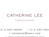 "Floriculturist" - Business Cards in Plum by Lehan Veenker - Detail