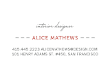 "Ikat Design" - Business Cards in Tomato by SimpleTe Design - Detail