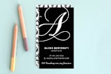 "Initial Love" - Business Cards in Charcoal by SimpleTe Design - Front