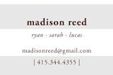 "Real Simple" - Business Cards in Silver by SimpleTe Design - Detail