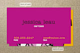 "Retro Chatterbox" - Business Cards in Retro Pink by Mandy Rider - Front