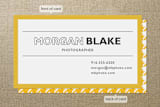 "Simple Houndstooth" - Business Cards in Lemon by Jill Means - Front