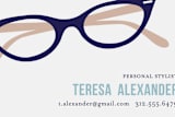 "Specs" - Business Cards in Cream, by leslie hamer - Detail