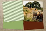 "Stamp and Stripe" - Business Cards in Wheatgrass by Lauren Chism - Back of Card Options