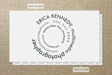 "Through the Lens" - Business Cards in Royal Blue by R studio - Front
