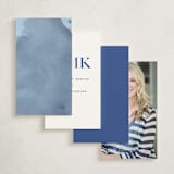 "Gallery Director" - Business Cards in Royal Blue by Andres Montaño - Back of Card Options