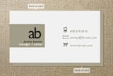 "Monogram Logo" - Business Cards in Mocha by R studio - Front