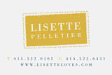 "Vintage Stamp" - Business Cards in Navy by Jody Wody - Detail