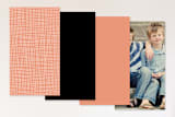 "Chalkboard Charm" - Business Cards in Melon by Jessica Corliss - Back of Card Options