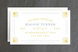 "Chic & Antique" - Business Cards in Gold by Morgan Ramberg - Front