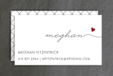 "Love Connection" - Business Cards in Ruby by Kim Dietrich Elam - Front
