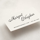 "Vintage Hotel" - Business Cards in Raven by Morgan Kendall - Detail