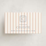 "Preppy" - Business Cards in Coral by Erin German - Front