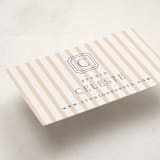 "Preppy" - Business Cards in Coral by Erin German - Detail