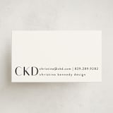 "monogram corner" - Business Cards in Noir by Angela Garrick - Front