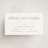 "Record" - Business Cards in Topaz by Alexandra Cohn - Front
